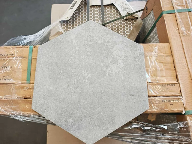 Sphinx concrete grey hexagon mat vloertegel 34,5x40 cm 4,68 m² - afbeelding 4 van  6