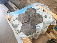 Sphinx marbles hexagon black mat vloertegel 25x22 cm 13,69 m² - afbeelding 4 van  7