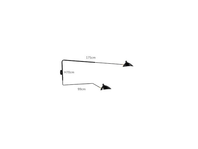 Spider 2-arm wandlamp - afbeelding 1 van  5