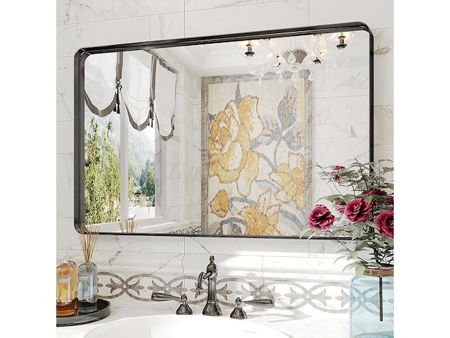 Spiegel 60x90cm goudkleurige rand - afbeelding 3 van  3