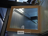 Spiegel met geribbelde kader - afbeelding 1 van  3