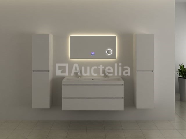 Spiegel met led verlichting & bluetooth - 100 cm - afbeelding 1 van  4