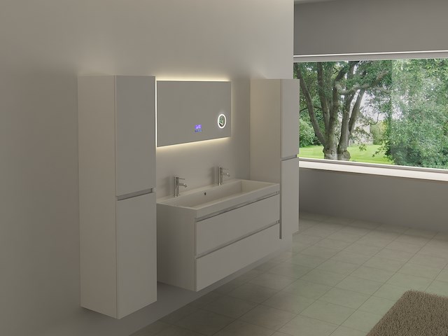 Spiegel met led verlichting & bluetooth - 100 cm - afbeelding 2 van  4