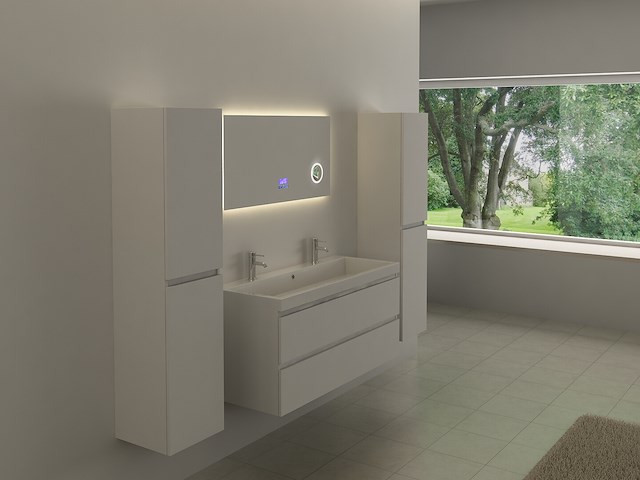 Spiegel met led verlichting & bluetooth - 100 cm - afbeelding 3 van  4