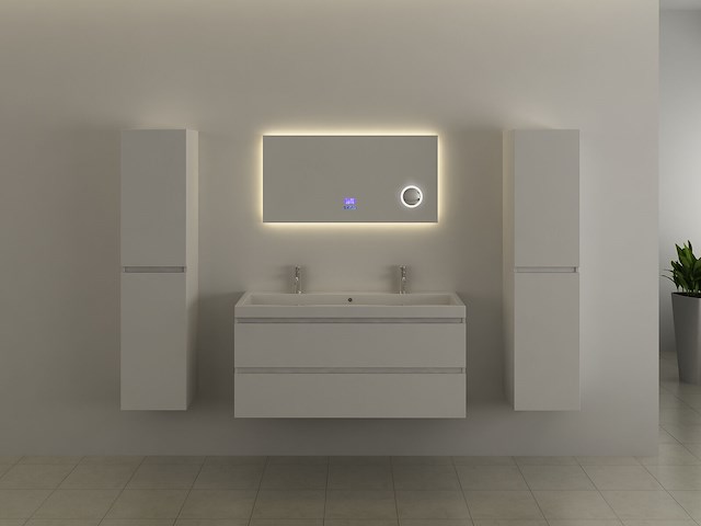 Spiegel met led verlichting & bluetooth - 100 cm - afbeelding 1 van  4