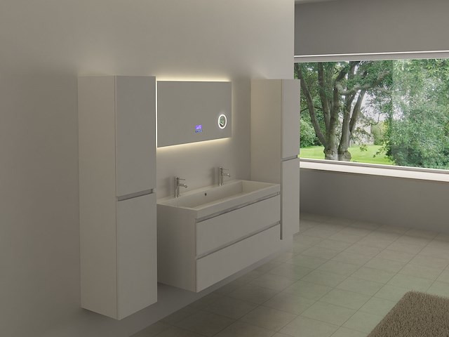 Spiegel met led verlichting & bluetooth - 100 cm - afbeelding 3 van  4