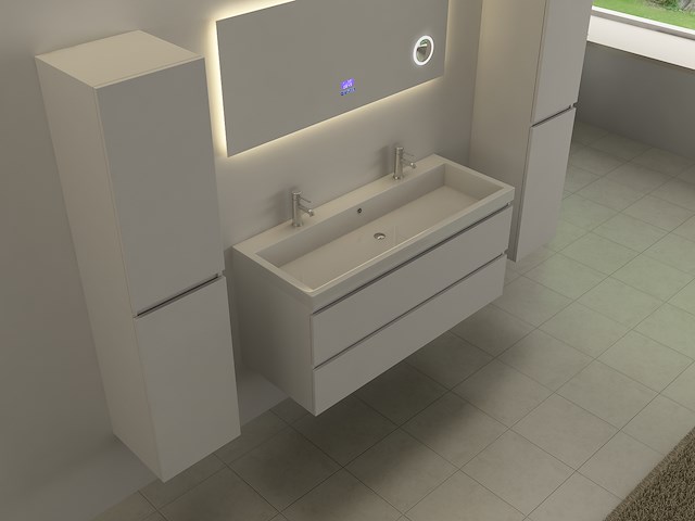 Spiegel met led verlichting & bluetooth - 120 cm - afbeelding 1 van  4