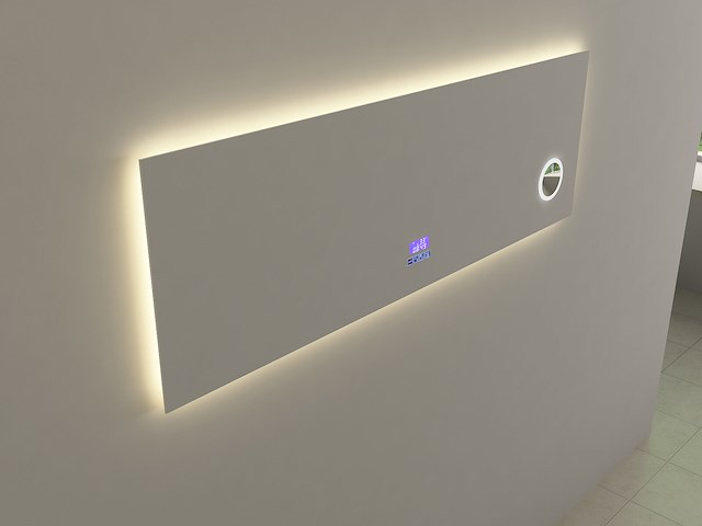 Spiegel met led verlichting & bluetooth - 150 cm - afbeelding 2 van  4