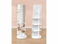 Spiegel op standaard, 360° draaibaar, 163 x 45 cm, gehard glas - afbeelding 2 van  6