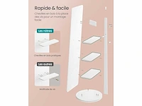 Spiegel op standaard, 360° draaibaar, 163 x 45 cm, gehard glas - afbeelding 5 van  6