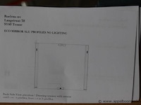 Spiegel, roelens nv, eco mirror alu profiles no lighting, werking niet gekend - afbeelding 2 van  4