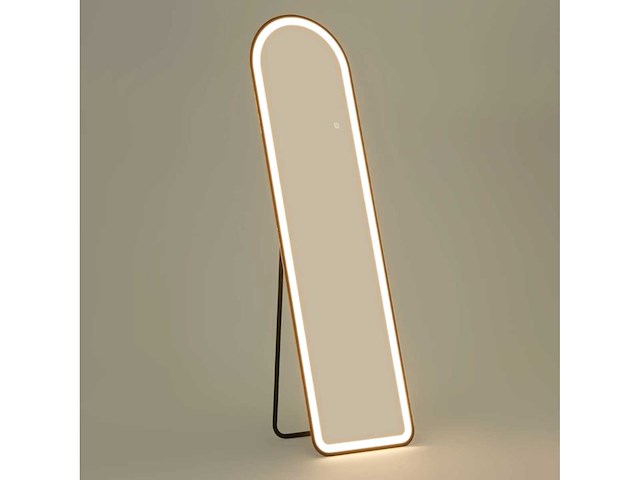 Spiegel van de volledige lengte, 150 x 40 cm, vrijstaande spiegel met dimbare led-verlichting - afbeelding 7 van  8