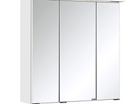Spiegelkast bobbi 60cm model 1 3 deuren & ledverlichting - wit - afbeelding 1 van  7