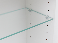 Spiegelkast bobbi 80cm model 2 3 deuren & ledverlichting - grafiet - afbeelding 3 van  3