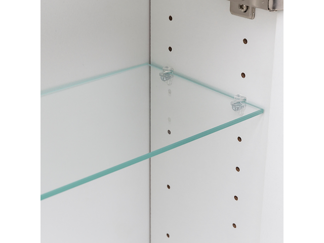 Spiegelkast bobbi 80cm model 2 3 deuren & ledverlichting - grafiet - afbeelding 3 van  3