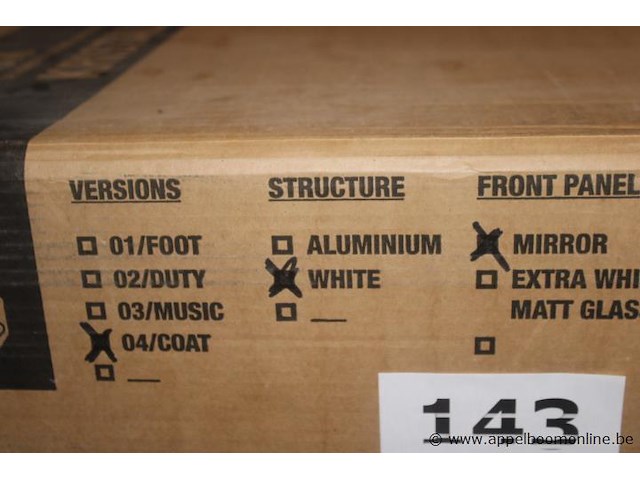 Spiegelkast, kristalia, coat boxone, aluminium structuur, model 20box14/bncsp - afbeelding 2 van  4