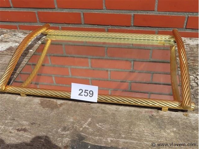 Spiegelplateau verguld 24k - afbeelding 1 van  5