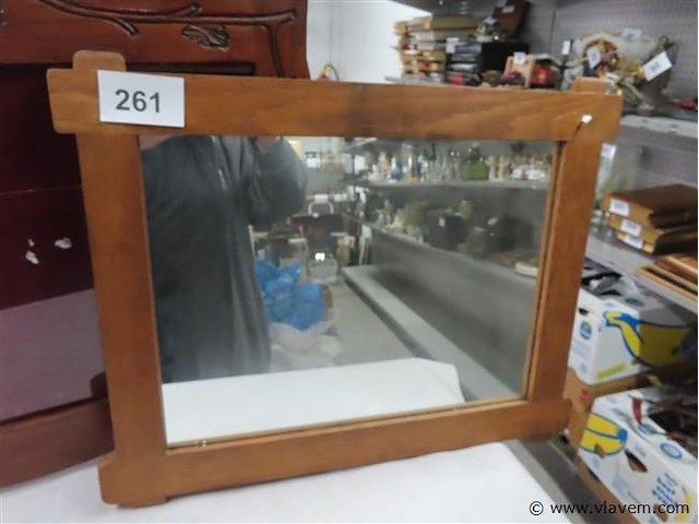 Spiegeltje en kader met glas - afbeelding 2 van  3