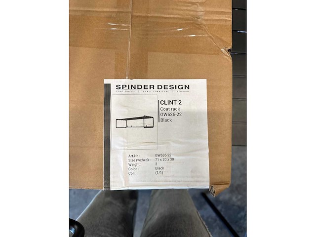 Spinder design clint 2 kapstok - afbeelding 2 van  3