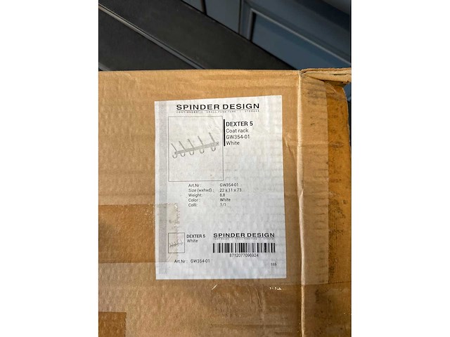 Spinder design dexter 5 kapstok - afbeelding 2 van  2
