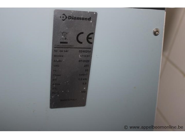 Spiraalkneder, diamond, nt33/m1, 1.3 kw, 230v, werking niet gekend - afbeelding 3 van  3