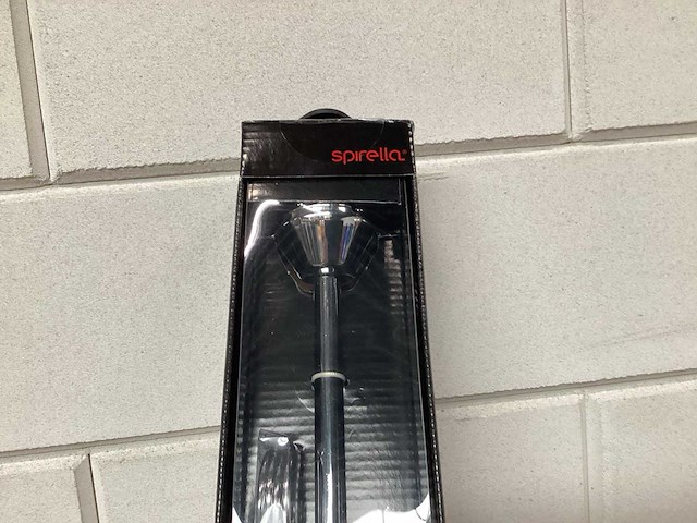 Spirella douchestang chroom met ringen (12x) - afbeelding 2 van  4