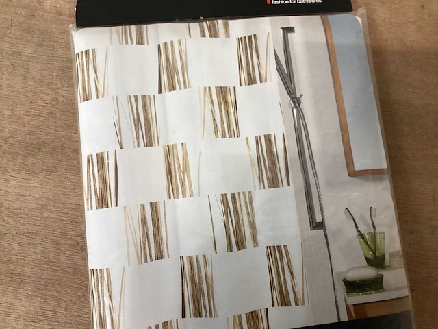 Spirella seagrass camel douchegordijn 180x200 cm (53x) - afbeelding 4 van  7