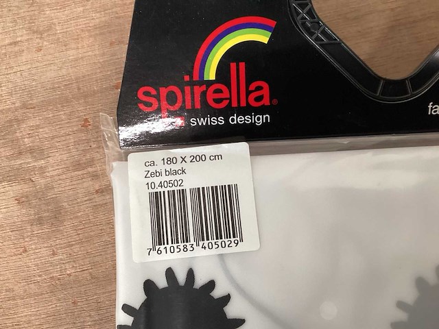 Spirella zebi douchegordijn 180x200 cm (110x) - afbeelding 4 van  5