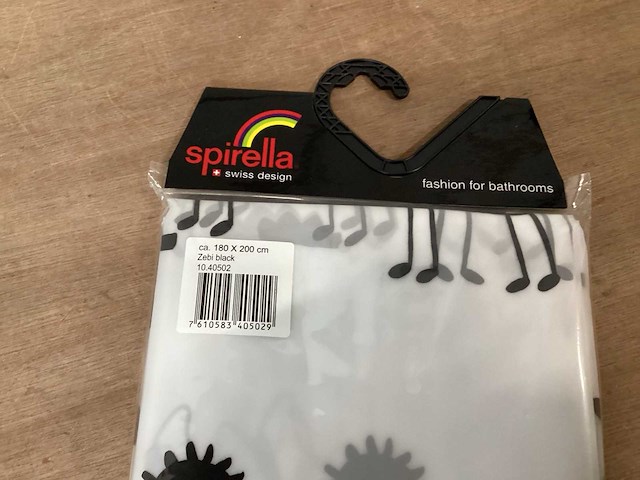Spirella zebi douchegordijn 180x200 cm (164x) - afbeelding 6 van  6