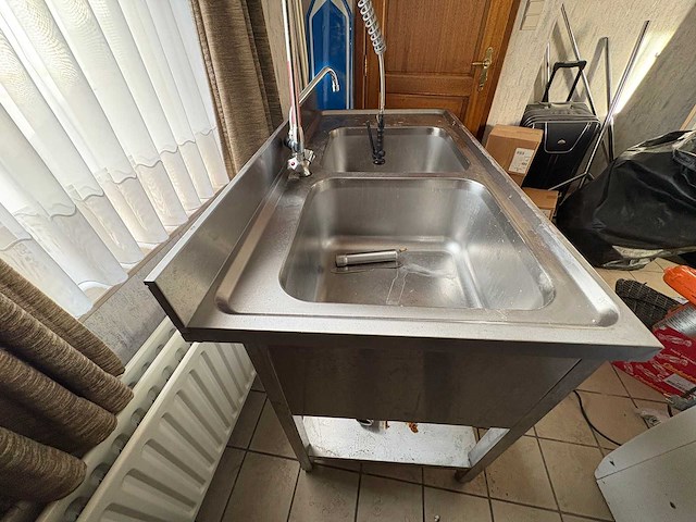 Spoelbak dubbel horeca - sink - afbeelding 4 van  5