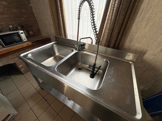 Spoelbak dubbel horeca - sink - afbeelding 5 van  5
