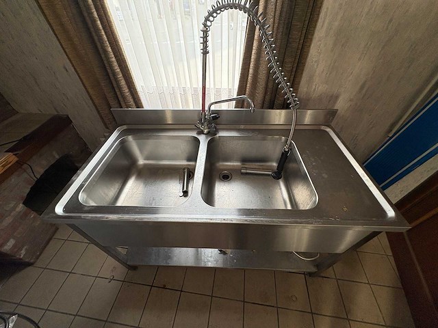 Spoelbak dubbel horeca - sink - afbeelding 2 van  5
