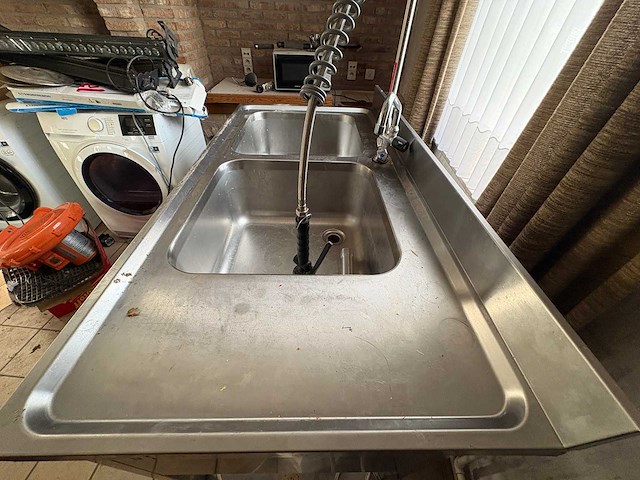 Spoelbak dubbel horeca - sink - afbeelding 3 van  5