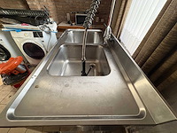Spoelbak dubbel horeca - sink - afbeelding 3 van  5