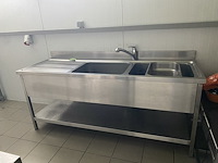 Spoeltafel met kraan 200x70x85cm hoogte - afbeelding 1 van  2