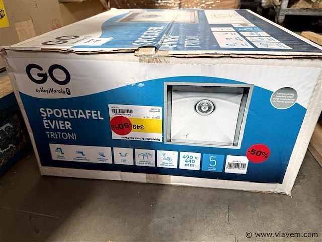 Spoettafel, evier tritoni - afbeelding 2 van  2