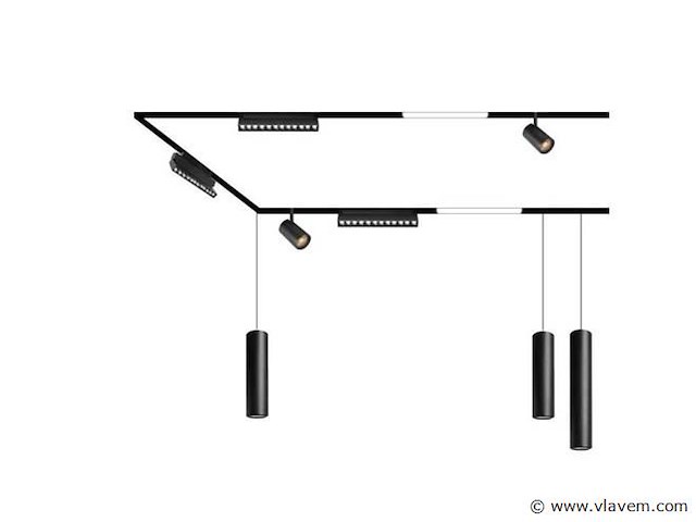 Spot draaibare lineaire led op magnetische rail 48v - 12w - libra (x4) - afbeelding 5 van  5