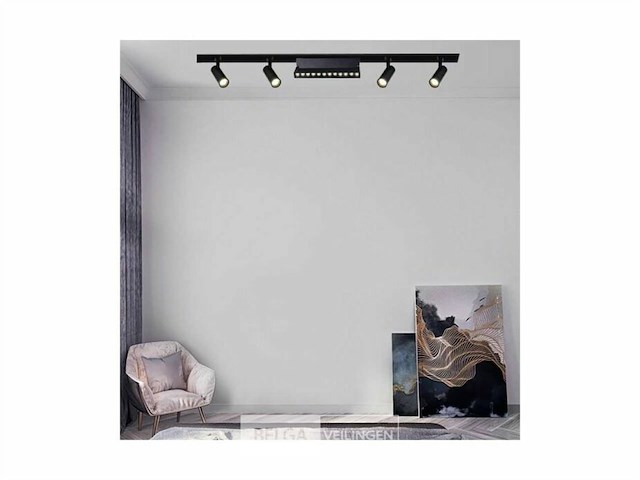 Spot draaibare lineaire led op magnetische rail 48v - 12w - libra (x4) - afbeelding 5 van  6