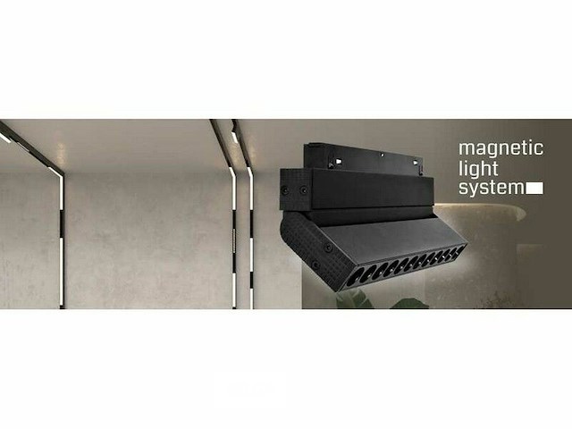Spot draaibare lineaire led op magnetische rail 48v - 12w - libra (x4) - afbeelding 4 van  6