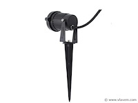 Spot met punt buiten – gu10 – ip54 waterdicht – aluminium – zwart (x10) - afbeelding 3 van  5