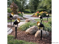 Spot met punt buiten . gu10 . ip54 waterdicht . aluminium . zwart (x10) - afbeelding 1 van  5