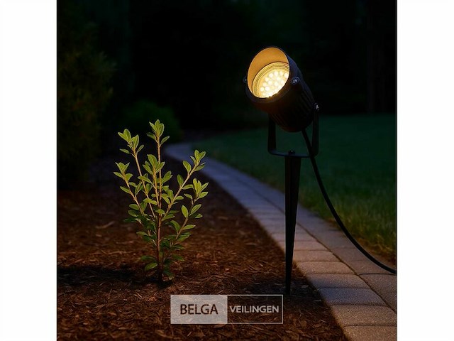 Spot met punt buiten – gu10 – ip54 waterdicht – aluminium – zwart (x10) - afbeelding 5 van  6