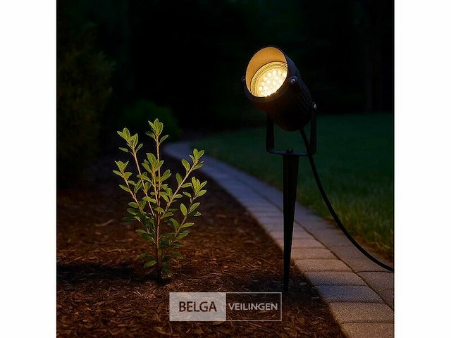 Spot met punt buiten – gu10 – ip54 waterdicht – aluminium – zwart (x10) - afbeelding 5 van  6