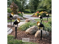 Spot met punt buiten – gu10 – ip54 waterdicht – aluminium – zwart (x6) - afbeelding 2 van  6