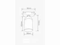 Spot op richtbare rail gu10 – zwart – eenfase – ø58x80x114 mm – ip20 (x30) - afbeelding 4 van  4