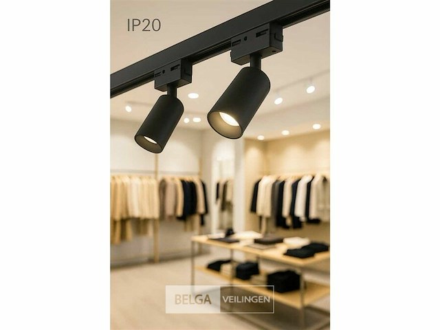 Spot op richtbare rail gu10 – zwart – eenfase – ø58x80x114 mm – ip20 (x30) - afbeelding 3 van  4
