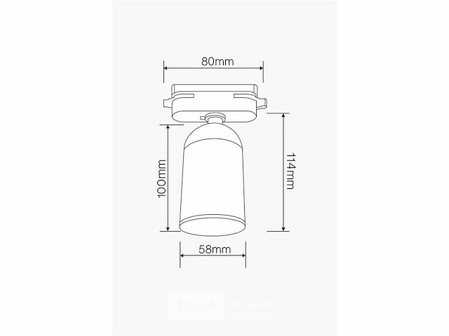 Spot op richtbare rail gu10 – zwart – eenfase – ø58x80x114 mm – ip20 (x30) - afbeelding 4 van  4