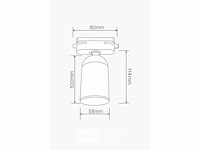 Spot op richtbare rail gu10 – zwart – eenfase – ø58x80x114 mm – ip20 (x30) - afbeelding 4 van  4