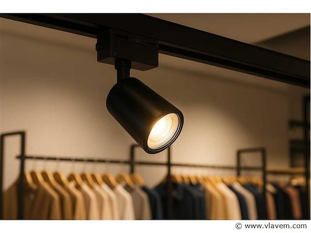 Spot op richtbare rail gu10 – zwart – eenfase – ø58x80x114 mm - afbeelding 1 van  3