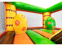 Springkasteel dino met glijbaan - afbeelding 3 van  4